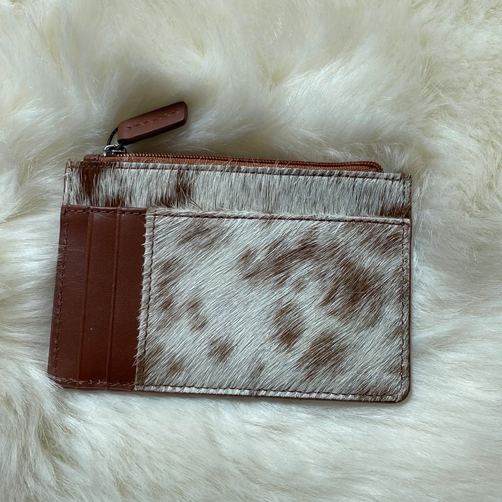 Myra Bag Cow Hide Card Holder Wallet